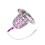 Adult Toys Stainless Steel Electric Shock Cock Ring Chastity Lock Chastity Device Male Cage Beginner Cage Penis Cage Chastity Device for Penis Training and Abstinence