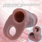 4.84In Dildo Sleeve Silicone Penis Sleeve With Cock Ring, Realistic Hollow Penis Sleeve Enlargement Thick Soft Silicone Cock Ring Sleeve, Penis Enlarger For Men Penile Extender Adult Couples Sex Toys