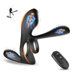 Vibrating Cock Ring Sex Toys For Men - 4 In 1 Penis Ring Perineum & Clitoral & G-Spot &Testicle Massage Stimulator With 10 Modes Adult Toy For Longer Harder Stronger For Male Female Couples Pleasure