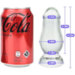 Super Large Butt Plug Trainer Glass Anal Plug Prostate Massage Sex Toy,Huge Crystal Anal Plug Anal Sex Toys For Advanced Adult Men Women And Couples (S)