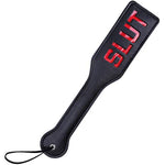 Faux Leather Slut Spanking Paddle For Sex Play, 12.8Inch Total Length Paddle For Adults, Black