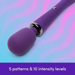 Wand Vibrator for Women | Silicone Wand Massager Clitoral Stimulator | 5 Patterns & 10 Intensities | Rechargeable Vibrating Dildo Personal Massager Adult Sex Toys for Women & Couples