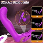 Vibrator Sex Toys With Dual Penis Ring For Couples Play, Remote Control Strap On Anal Dildo With Double Penetrating Vibrating Cock Ring For Men, G Spot Vibrator With 9 Vibration For Women