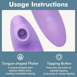Clit Sucker Alternative Tongue Vibrator, Rechargeable Clitoral Stimulator