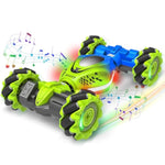 Gesture Rc Car, 2.4Ghz 4Wd Gesture Sensing Rc Stunt Car Toys For 6-12 Years Old Boys Girls, Hand Controlled Remote Drift Twist Offroad 360° Rotation With Lights Music For Birthday Gifts