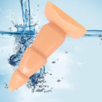 Silicone Anal Plug G-Spot Stimulator Anal Beads Prostate Massage Butt Plug,Anal Stretcher Trainer Big Anal Plug Anal Beads With Strong Suction Cup For Hands-Free Play For Men Women(Flesh)