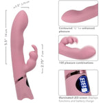 Orgasmatron Digital G-Bunny Rechargeable Silicone Waterproof G Spot Rabbit Vibrator Pink - Se-4389-15-3