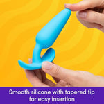 Silicone Butt Plug Kit - 3 Piece Anal Training Kit - Progressive Size Small To Large Flared Base Anal Plugs - 2.9-4.4 Inch Adult Sex Toys For Men, Women & Couples