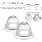 1 Pair Nipple Suckers For Pressure, Nipple Toys For Women, Soft Silicone Nipple Corrector Nipple Sucker Suction Breast Stimulator Sex Toys For Woman Man(With Case)