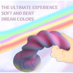 8.26" Unicorn Dildo,Big Huge Anal Dildo With Strong Suction Cup For Hands-Free Play, Liquid Silicone Luminous Dildo, G-Spot, Clitoral And Anal Stimulation, Suitable For Men, Women, Homosexuals