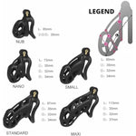Male Chastity Device with Resin Cock Cage and 4 Rings for Men's Bondage Exercise
