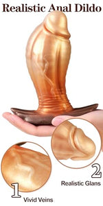 Anal Plug Trainer Toy Wearable Realistic Dildo 4.53 x 1.69 Inch (S)
