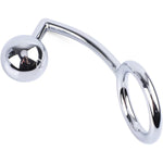 Stainless Steel Ball Anal Plug Metal Lock Ring For Men'S Adult Sex Toys Male Anal Plug Pleasure Toys Accessories(L)