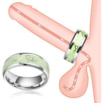 1.18In Stainless Steel Cock Ring Glow In The Dark Stimulates Testicles Delayed Ejaculation Penis Ring Increases Orgasm Longer Harder Stronger Erection Glans Rings Adult Sex Toys For Men