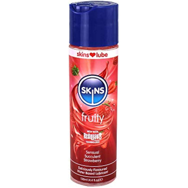 Skins Strawberry Flavored Lube Gel - Flavored Adult Lube For Oral