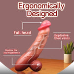 Big Thrusting Realistic Vibrating Silicone Heating Huge Dildo Massager, 10 Modes Vibration Usb Rechargeable Ava Vibrator Wand,Adult Clit Stimulator Couples Relaxation Gift