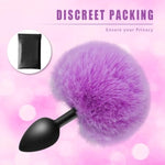 Rabbit Tail Anal Plug,Silicone Butt Plug,Anal Sex Toys For Men,Women,Plug Anal For Couples,Butt Plugs For Cospaly (Large)