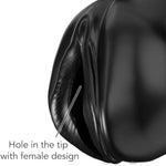 Chastity Device, Fully Enclosed Male Chastity Cage With Female Design, Nylon Resin Plastic Chastity Device, 3D Printed, Includes 5 Rings (Black, Small)