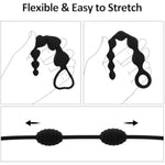 Silicone Anal Beads, 3Pcs Butt Plugs With Pull-Ring Anal Training Set For Beginners Advanced Users Sex Toys For Women, Men And Beginners - Black
