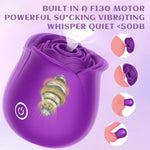 Roses Toy Personal Massager Womens Flower Toys, Clitoral Nipple Stimulator Rose Viboators Toys 10 Sucking & Vibration Modes Purple Toys