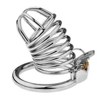 Male Chastity Cage - Large Metal Cock Cage Chastity Device With Updaged Invisible Lock, Sm Bondage Tool Cock Cage For Penis Training (1.77" Ring)