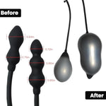 Inflatable Anal Plug Sex Toys With 2 Anal Balls Silicone Butt Plug Anal Toys Butt Expand Trainer Anal Dildos For Women Men Couples Anal Training Anal Sex Toy Anal Pump Dildo