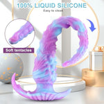 Long Dildo Huge Anal Plug 13.78 Inch Anal Adult Toy, Monster Fantasy Knot Dildos Bringing Deep Pleasure Soft Liquid Silicone Butt Plug G-Spot Stimulation And Prostate Orgasm Sex Toy For Men And Women