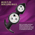 Anal Sex Toy with Dual-Ball Butt Plug and Internal Rolling Beads for Enhanced Sensory Stimulation