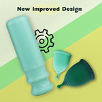 Menstrual Cup Applicator & Lube Set - Easy Insertion Tool (Green)