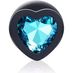 3 Pcs 3 Sizes Silicone Anal Plugs, Jeweled Butt Plug, Anal Trainer Toys, Heart Butt Plugs, Light Blue
