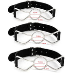 Sex Bondage Bdsm Toys O-Ring Mouth Gag, Sm Enthusiasts Adult Toy Adjustable Leather Bondaged Restraints(S)
