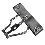Women'S Bdsm Dildo Leather Constrained Forced Strapon Chastity Belt Lesbian Bondage Set (Vibrator Not Included) Sm Chastity Forced Orgasm Belt, Electric Waistband Harness Fixed Belt Sex Toys For Women