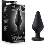 Temptasia Fuck Me Heart Shaped Silicone Butt Plug, Candy Heart Anal Plug, Sex Toy For Women, Black