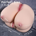 3D Male Sex Doll Realistic Sex Doll Ass Masturbator Doll For With Soft Big Boobs Big Butt Pussy Ass For Men Pussy Torso Anal Sex Toys Portability Small (Flesh, 7.7 Lb)