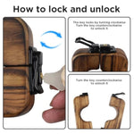 Bdsm Bondage Handcuffs, Vintage Wooden Handcuffs With Lock, Sexual Bondage Handcuffs, For Sexual Conditioning, Sexual Abuse, For Couples