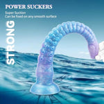 Luminous Anal Dildo Long Tentacle Dildo With Suction, 12Inch Thin Silicone Dragon Dildos Octopus Anal Plug Adult Toys For Men Gay Couples