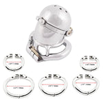 Stainless Steel Male Chastity Device Ergonomic Design Cock Cage With 2 Built-In Locks T355 (55Mm Xl Size)