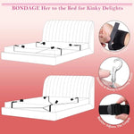 13 Pcs Sex Bondage Bdsm Kit Bed Restraints Straps Set Sex Toys For Women Sm Games Play With Hand Cuffs Ankle Cuff Blindfold Tickler, Adjustable Bondage Set Bed Couple Adult Toys