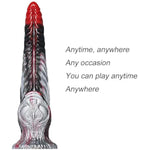 Fantasy Realistic Monsters Dildo, Liquid Silicone Anal Dildo With Serrated Tongue Shape, Monsters Dildos Anal Plug For G Spot Stimulation, Vaginal Anus Prostate Massage Adult Sex Toy For Men Women (S)