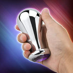 Big Anal Butt Plug,Bulb-Shaped Metal Anal Plug With Purple Gemstones, Anal Toys For Prostate Massage And Sphincter Stretching, Anal Sex Toys For Men Women Couples (M)