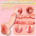 2 In 1 Realistic Dildo Pocket Pussy Silicone Fake Pussy Pocket Vagina Male Masturbator Consolador Para Hombre Juguetes Sexuales Para Pareja Female Masturbation Adult Sex Toys For Women Men Couples