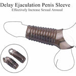 2 Pcs Reusable Cock Rings, Penis Enlargement Sleeves, Delay Ejaculation Stronger Erection Enhancement Sex Toys Soft Realistic Silicone Penis Ring For Adult Men Male(Black)