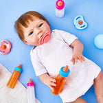 7 Pcs Baby Doll Bottles Accessories Disappearing Doll Feeding Set Milk And Juice Bottles With Toy Pacifier Baby Bottle Toy For Kids Gift Reborn Accessories(Medium,Classic Style)