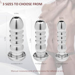 Urethral Sounds, 3 Pcs Set Stainless Steel Urethral Dilator Set, Plug Type Hollow Urethral Dilator Sex Toy