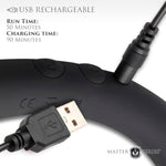 10X Vibra-Crescent Dual-Ended Dildo Made With Premium Silicone For Men Women & Couples. G-Spot P-Spot Powerful Vibrating Stimulation Waterproof Ipx7 & Rechargeable. 2 Piece Set - Black