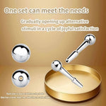 Male Sounds Urethral Dilator Stainless Steel Smooth Tip Inserts Penis Plugs Dilators With Two Balls Urethral Dilator Plugs With Diameter Graduation Masturbation Rod Bladder Stimulation For Men (S)