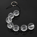 4 Sizes Unisex Glass Anal Beads Plug Big Smooth Crystal Balls Butt Plug Adult Erotic Toys With Finger Loop For Men/Women (Xl)