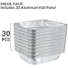 Aluminum Pans Half Size, 9X13, Extra Heavy Duty Disposable Foil Pans For Baking (30 Pack) Roasting & Chafing, Deep Tin Foil Bakeware, Steam Table Tray, Cookware, Food Prepping, Cake & Oven Pan