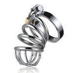 Metal Chastity Cage - Adjustable Thickened Carabiner, Cock Cage For Male Penis Exercise, Adult Sex Toys, Chastity Device With Smooth Surface And Includes 3 Keys (1.96In)