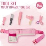 Wooden Hair Salon Toys For Girls, Pretend Play Beauty Salon Set With Realistic Accessories, Blow Dryer, Straightener, Tool Belt And Styling Accessories